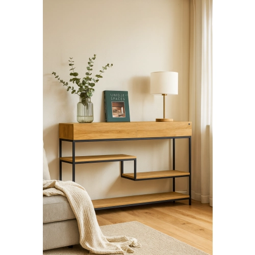 KONSOLA  DREWNO LITE DĄB OLCHA SKD-316